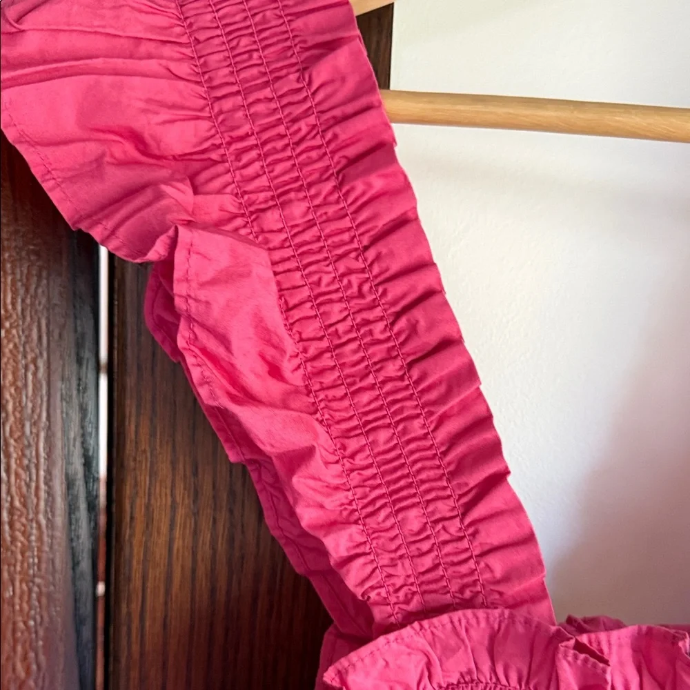 Quince Hot Pink Ruffle Strap Maxi Dress - Picture 4 of 5